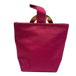 CELINE Circle Logo Handbag Clutch Pink Rare